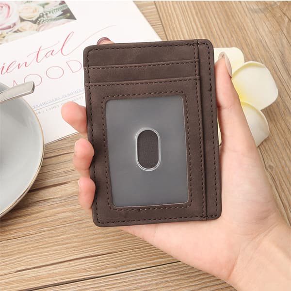 INF Slank bifold lommebok, kortholder i PU-skinn med myntlomme