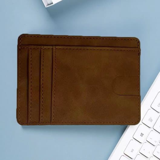 INF RFID-spärrande korthållare, slimmad minimalistisk plånbok framtill