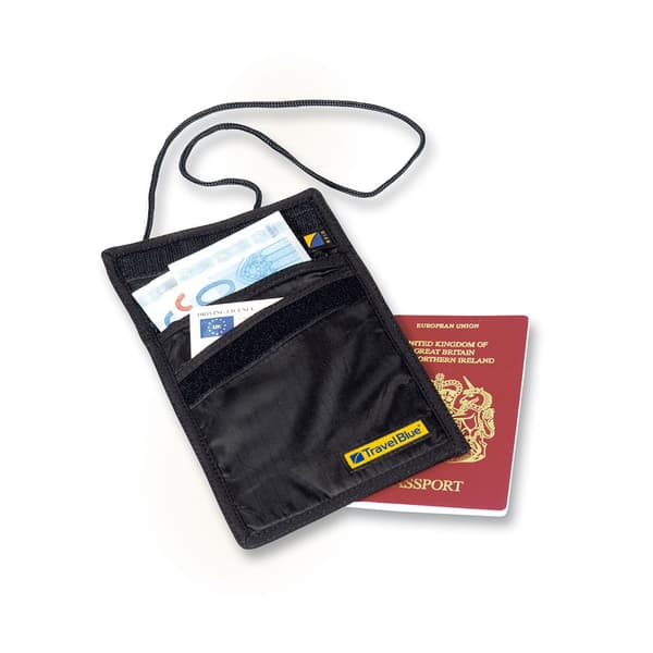 Neck Wallet,RFID protected,mix color Beige & Black