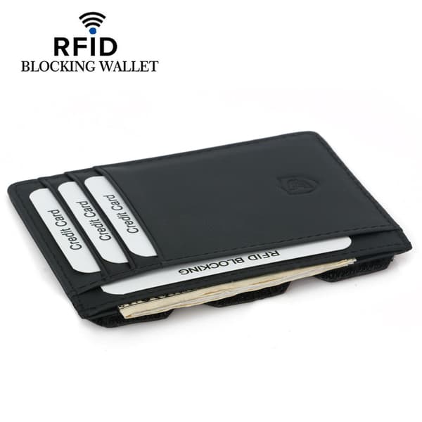 INF RFID-blockerande läderplånbok - slimmad och kompakt design