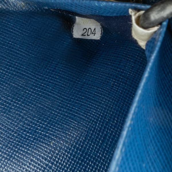 Pre-owned Prada Saffiano Key Holder Blue