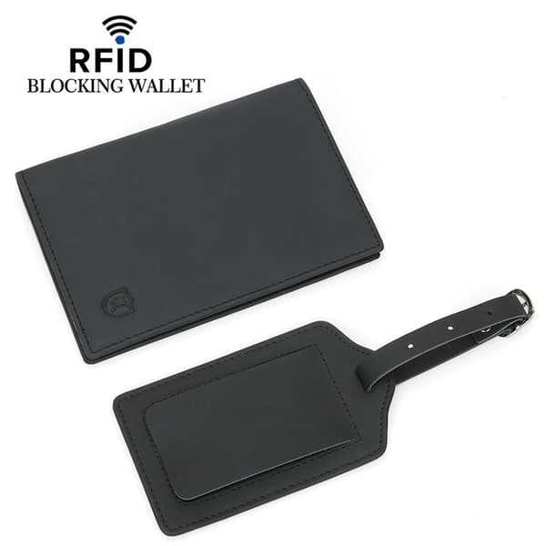 INF Rejsepung/Pasholder i læder med RFID-blokering Model 1