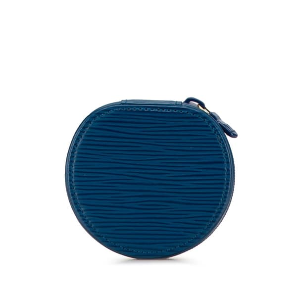 Pre-owned Louis Vuitton Epi Ecrin Bijoux Jewelry Case Blue