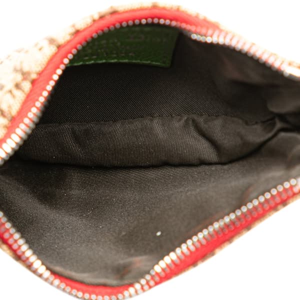 Pre-owned Dior Diorissimo Rasta Saddle Coin Pouch Brown