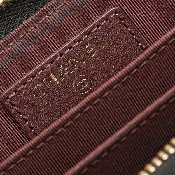 Pre-owned Chanel CC Caviar Zip Around Wallet Black