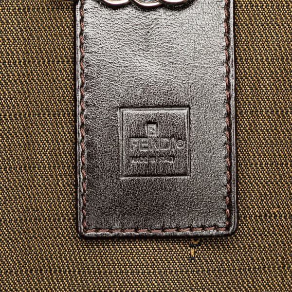 Pre-owned Fendi Zucca Canvas Key Holder Brown