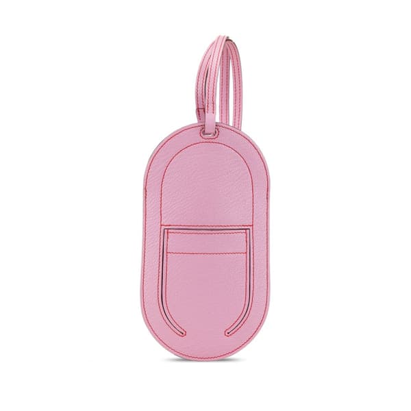 Pre-owned Hermès Chevre Mysore In The Loop Phone To Go GM Pink