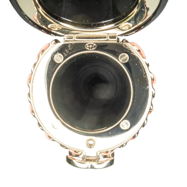 Pre-owned Chanel Lucite Lipstick Case On Chain Black