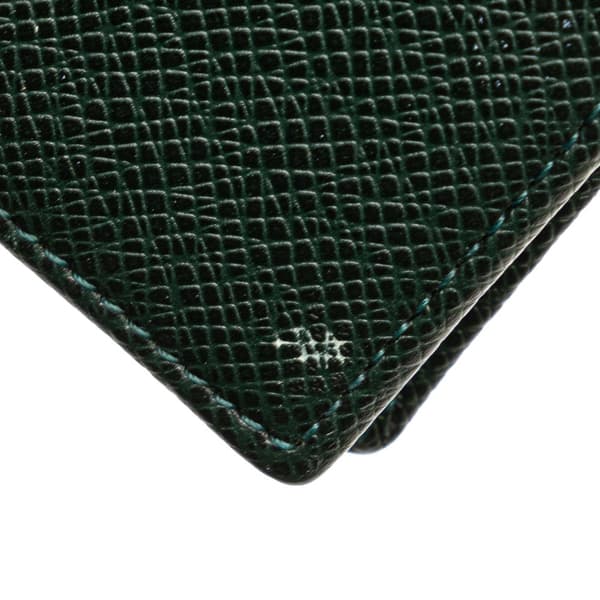 Pre-owned Louis Vuitton Taiga Porte Monnaie Boite Coin Purse Green