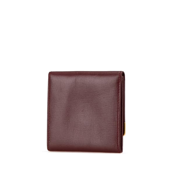 Pre-owned Cartier Must de Cartier Leather Coin Pouch Red
