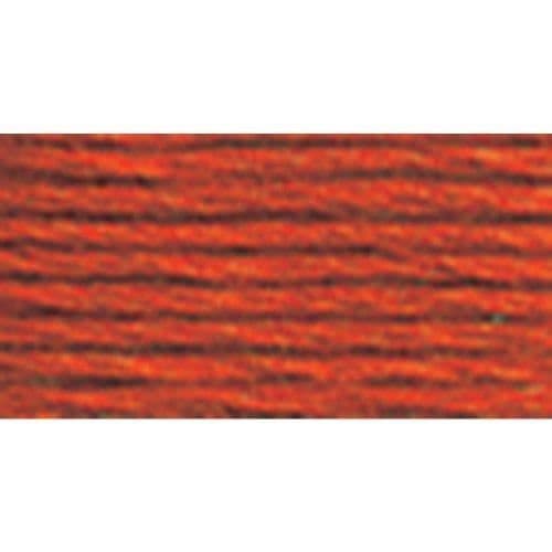 Brokigt broderigarn - DMC - 116 8-900 - Mörk bränd orange - Storlek 8 - 100% långfiberbomull