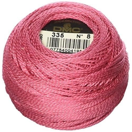 Broderitråd - DMC - 116 8-335 - Pärlgarn - Rosa - Storlek 8