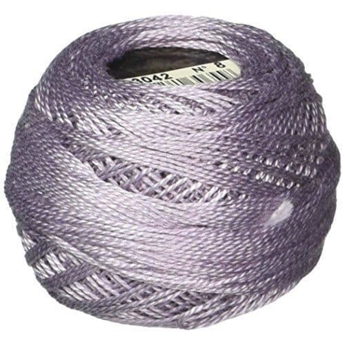 Broderigarn - DMC - 116 8-3042 - Pärlgarn - Ljus antikviolett - Storlek 8