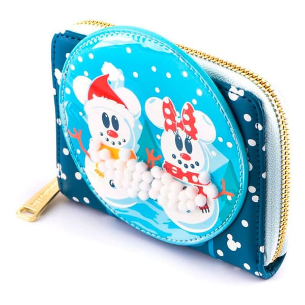 Loungefly Mickey Minnie Snögubbe Plånbok Blå