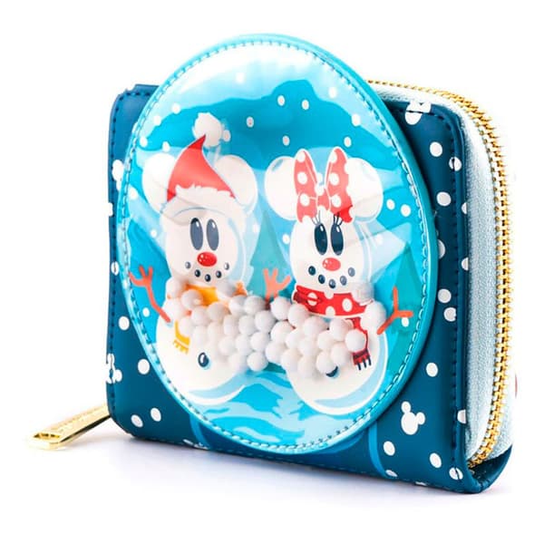 Loungefly Mickey Minnie Snögubbe Plånbok Blå
