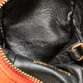 Pikkukuva 5 / 7: Pre-owned Saint Laurent Suede and Calfskin Jamie Cube Charm Coin Pouch Orange