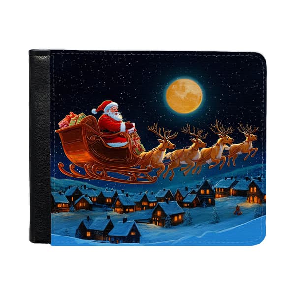 Barn Tecknad God Jul Plånbok För Män Med Myntfack