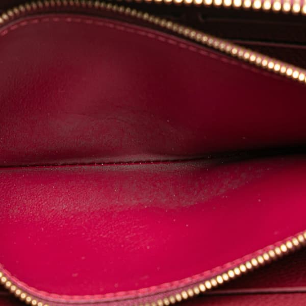 Pre-owned Louis Vuitton Monogram Empreinte Clemence Zippy Wallet Purple