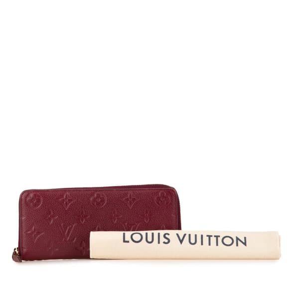 Pre-owned Louis Vuitton Monogram Empreinte Clemence Zippy Wallet Purple