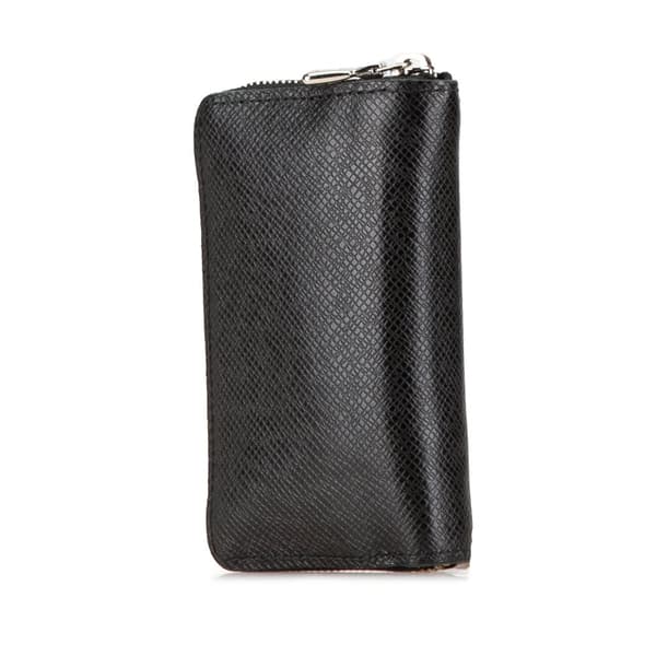 Pre-owned Louis Vuitton Taiga Zippy Coin Purse Black