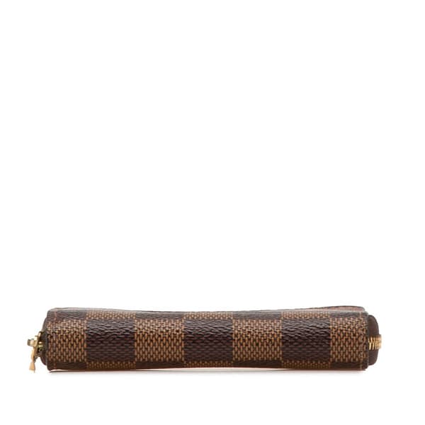Pre-owned Louis Vuitton Damier Ebene Zippy Coin Purse Brown