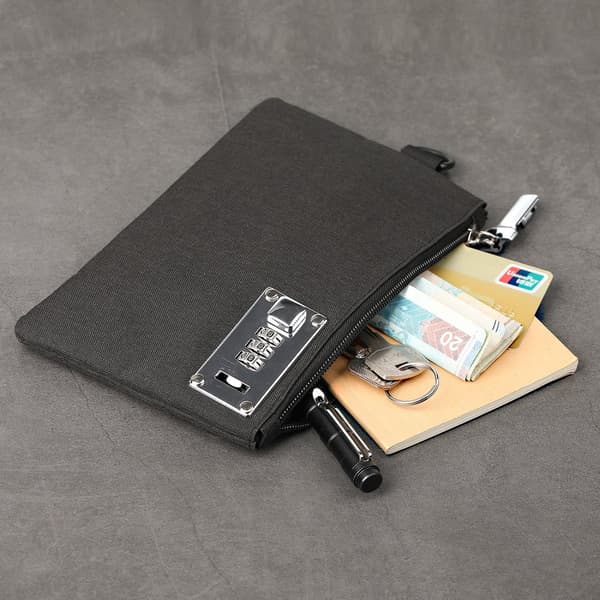 INF Oxford Cloth Security Wallet med adgangskodelås