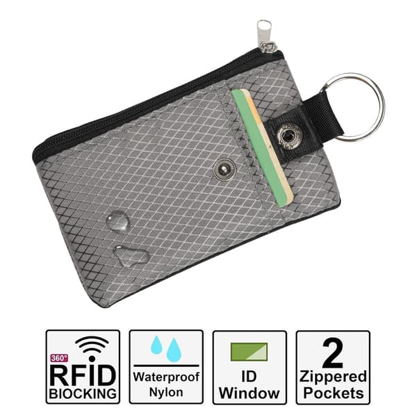 INF Multifunktionell korthållare med RFID-blockering - Smal plånbok med nyckelring