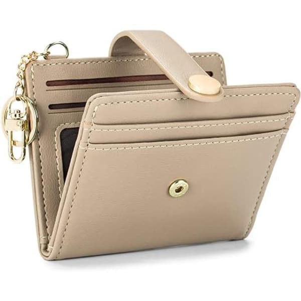 INF Bifold glidelåslommebok for kvinner med ID-vindu og nøkkelring
