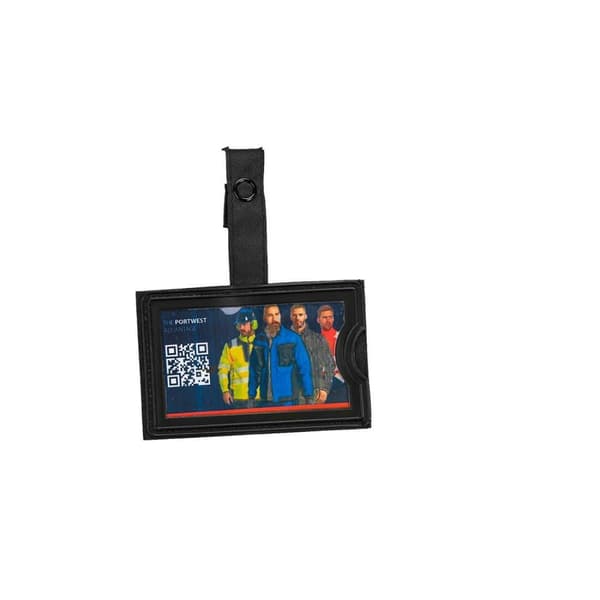 Portwest TPU Coating ID Holder (Pack of 25) Black One Size