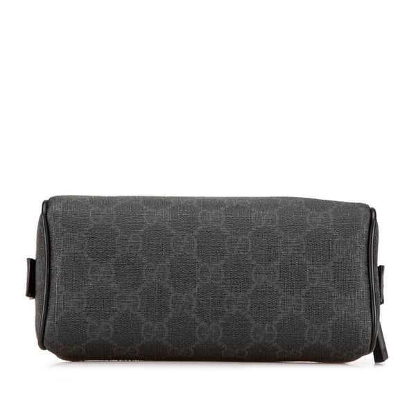 Pre-owned Gucci GG Supreme Pouch Black