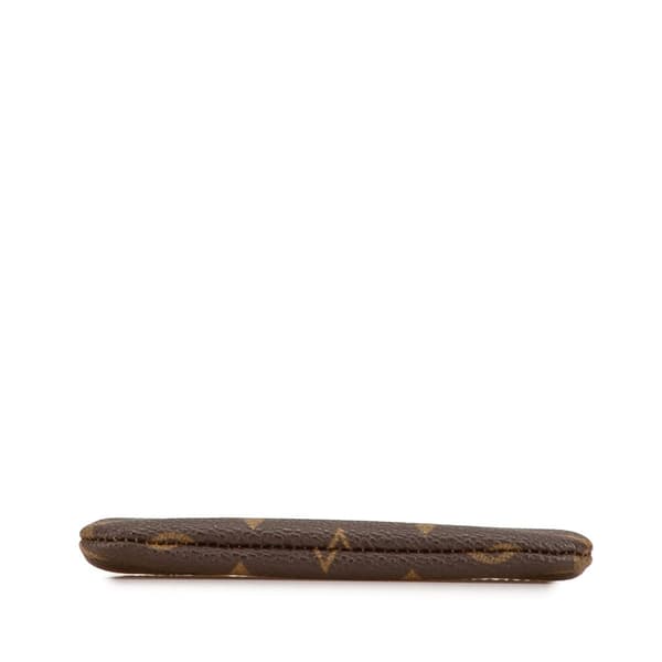 Pre-owned Louis Vuitton Monogram Pochette Cles Brown