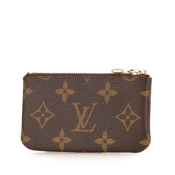 Pre-owned Louis Vuitton Monogram Pochette Cles Brown
