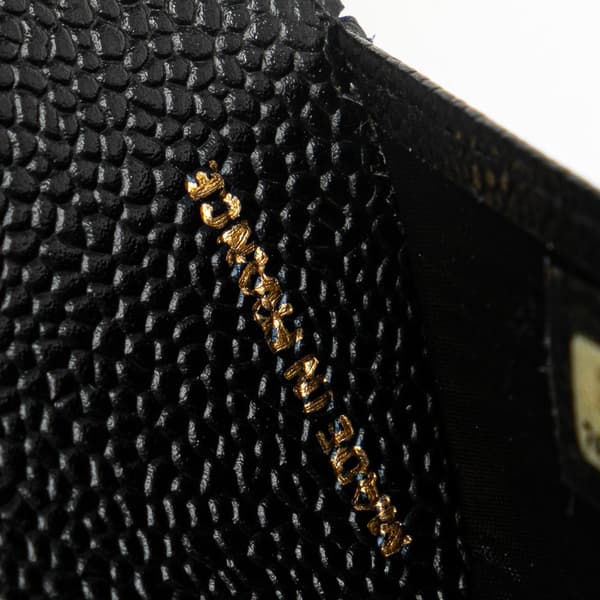 Pre-owned Chanel Mini Caviar Agenda Cover Black