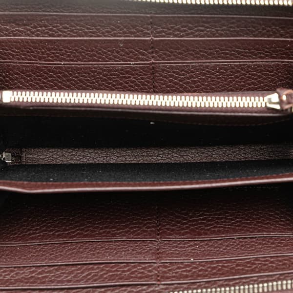 Pre-owned Balenciaga Calfskin Motocross Blackout Zip Around Wallet Brown