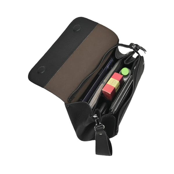 INF Premium clutch-lommebok i skinn med glidelås