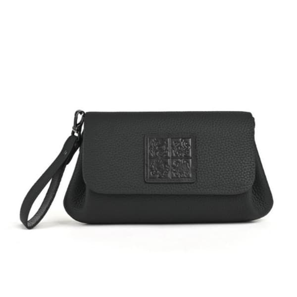 INF Premium clutch-lommebok i skinn med glidelås