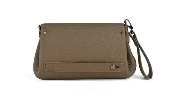 INF Premium clutch-lommebok i skinn med glidelås
