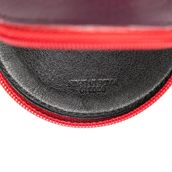 Pre-owned LOEWE Anagram Leather Coin Pouch Purple
