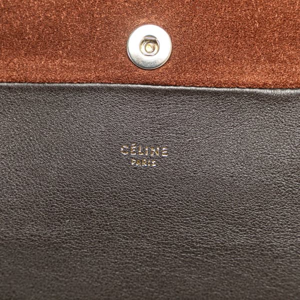 Pre-owned Celine Bicolor Leather All Soft Pouch Blue