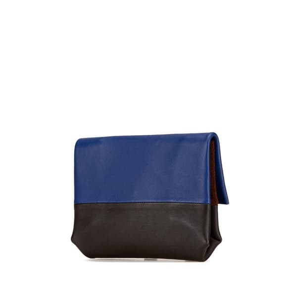 Pre-owned Celine Bicolor Leather All Soft Pouch Blue