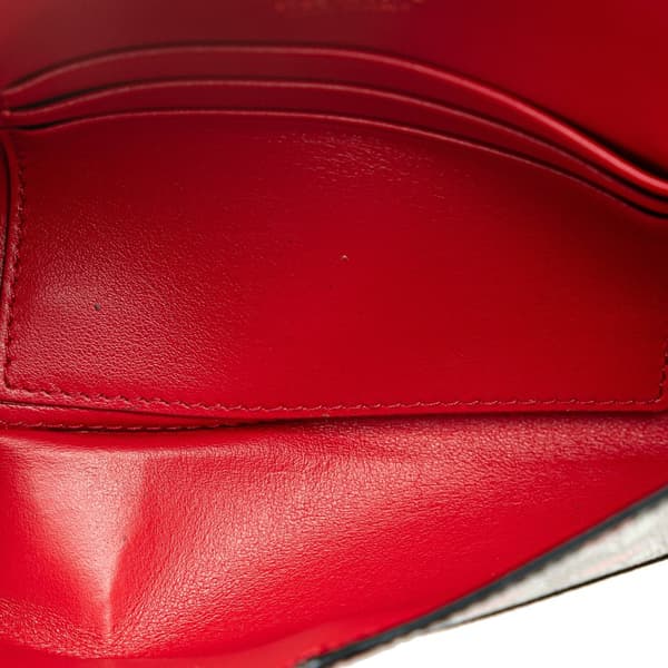 Pre-owned Prada Vitello Move Love Envelope Wallet Black