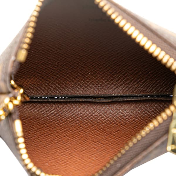 Pre-owned Louis Vuitton Monogram Pochette Cles Brown