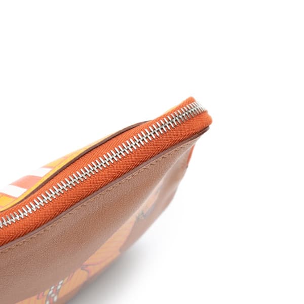 Pre-owned Hermès Swift Couverture Nouvelle Carre Pocket Pouch Brown