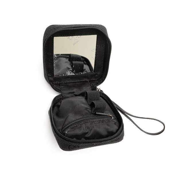 Pre-owned Gucci GG Canvas Cosmetic Pouch Black