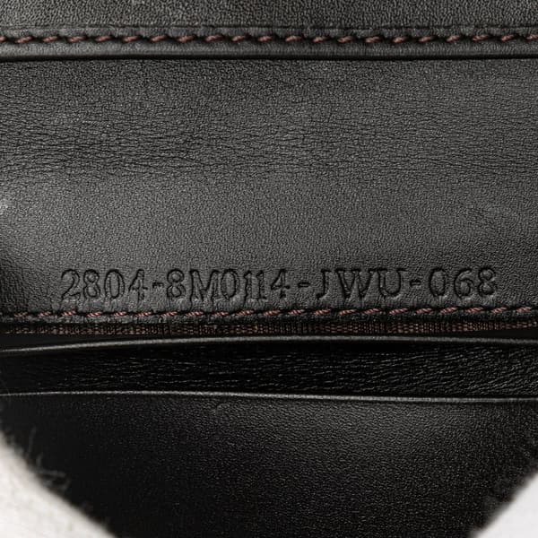 Pre-owned Fendi Zucca Canvas Small Wallet Brown