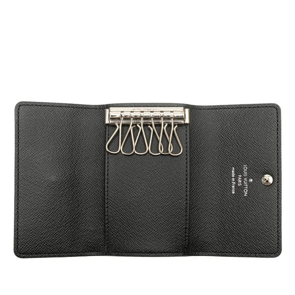 Pre-owned Louis Vuitton Damier Graphite 6 Key Holder Black
