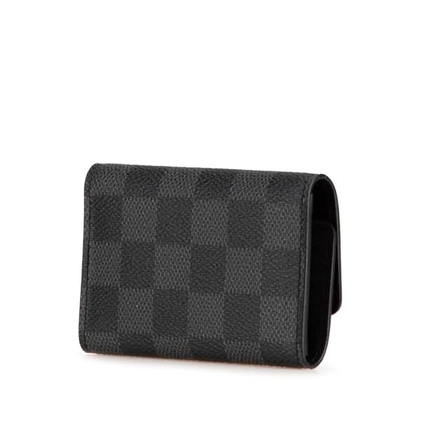 Pre-owned Louis Vuitton Damier Graphite 6 Key Holder Black