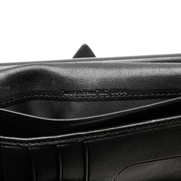 Pre-owned Dior Oblique Canvas French Long Wallet Black