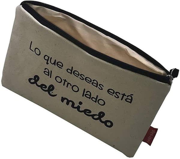Hello-bags myntväska - B-002-LOQUEDESEAS - Econanos Hellobags2019 Strandväska, 23 cm, Vit (Blanco)