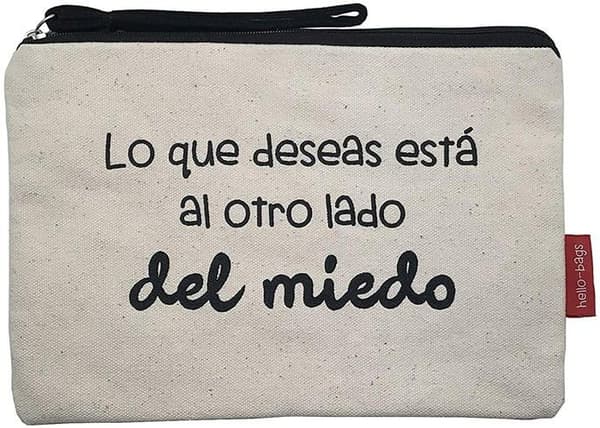 Hello-bags myntväska - B-002-LOQUEDESEAS - Econanos Hellobags2019 Strandväska, 23 cm, Vit (Blanco)